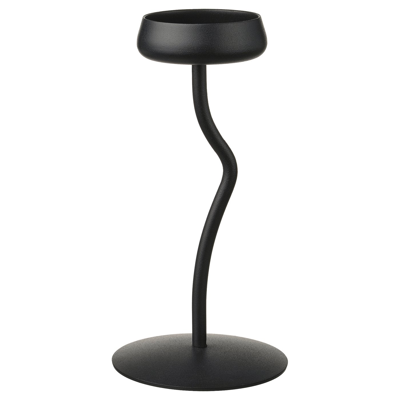 SILVERPÄRON pillar candle holder, black, 24 cm - IKEA