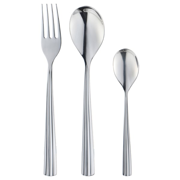 SJUGÄLSHAJ 18-piece cutlery set, stainless steel