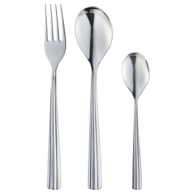 SJUGÄLSHAJ 18-piece cutlery set, stainless steel