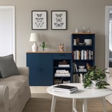 SKRUVBY Storage combination, black-blue, 180x140 cm