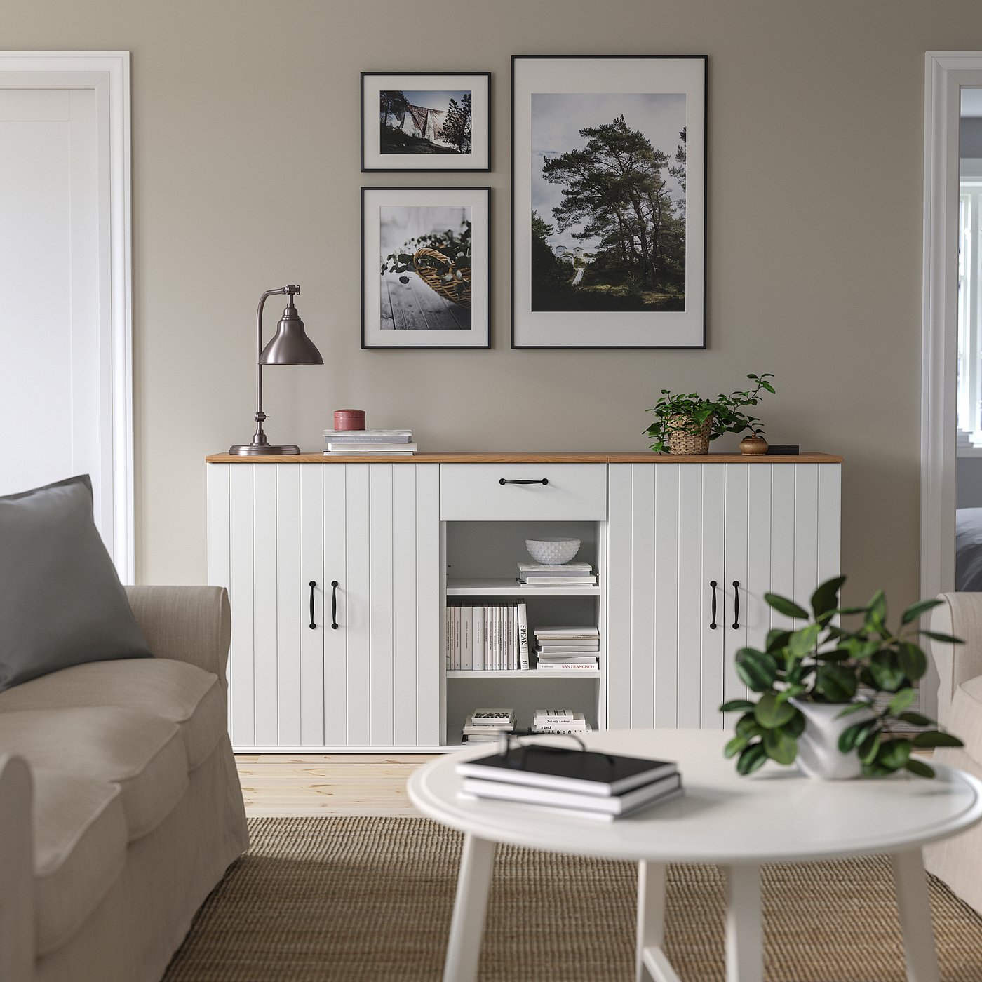 SKRUVBY storage combination, white, 190x90 cm - IKEA