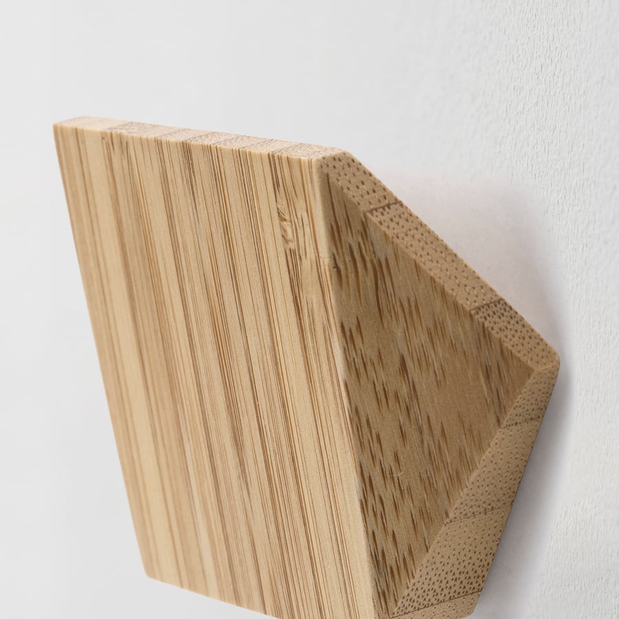 SKUGGIS Hook, bamboo, 9.8x5.7 cm IKEA