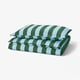 SLÅNHÖSTMAL Duvet cover and pillowcase, light blue dark green/stripe, 150x200/50x80 cm
