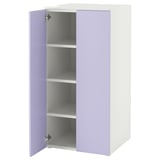 SMÅSTAD / PLATSA Wardrobe, white lilac/with 3 shelves, 60x57x123 cm