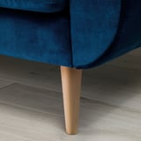 SMEDSTORP 2-seat sofa, Djuparp dark green-blue/birch