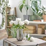 SMYCKA Artificial flower, in/outdoor/Rose white, 40 cm