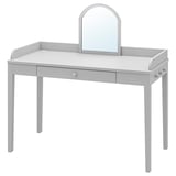 SMYGA Desk with mirror, light grey, 122x60 cm