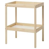 SNIGLAR Changing table, beech/white, 72x53 cm