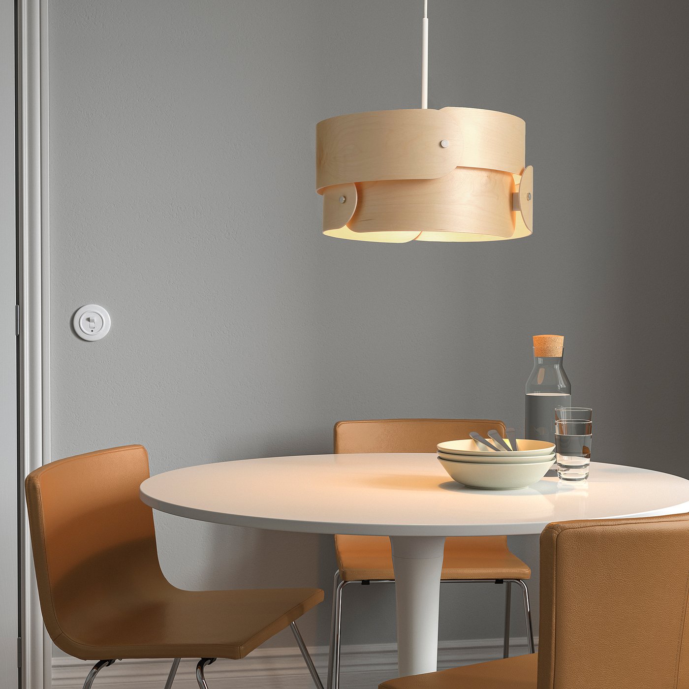 SÖDÅKRA pendant lamp, birch, 45 cm IKEA
