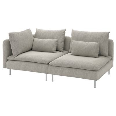 SÖDERHAMN 3-seat sofa, with open end/Viarp beige/brown