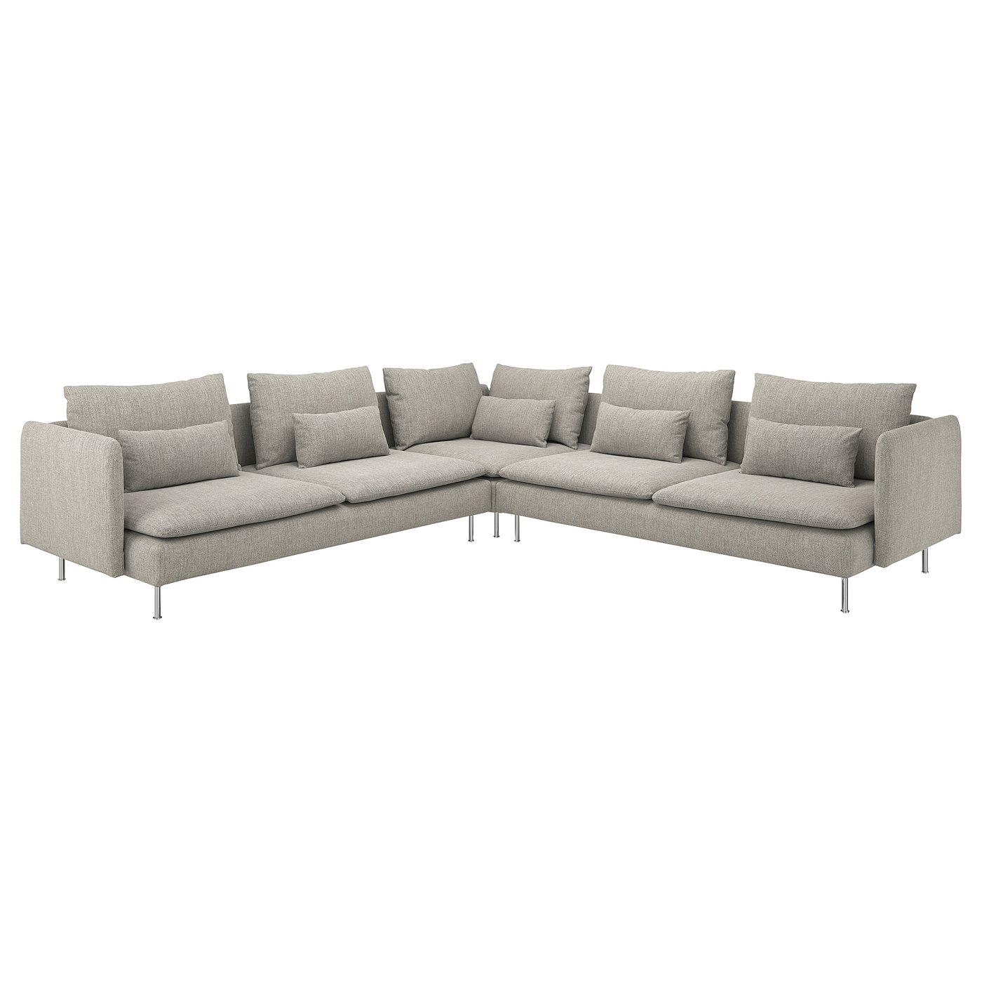 SÖDERHAMN corner sofa, 6-seat, Viarp beige/brown - IKEA