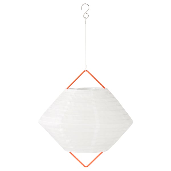 solvinden led solar powered pendant lamp outdoor globe diamond shaped 30 cm ikea