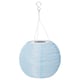SOLVINDEN LED solar-powered pendant lamp, outdoor/globe light blue, 22 cm