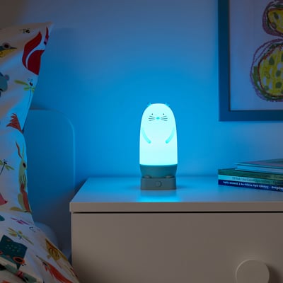 SPIKEN LED night light, otter-shaped battery-operated/multicolour, 15 cm