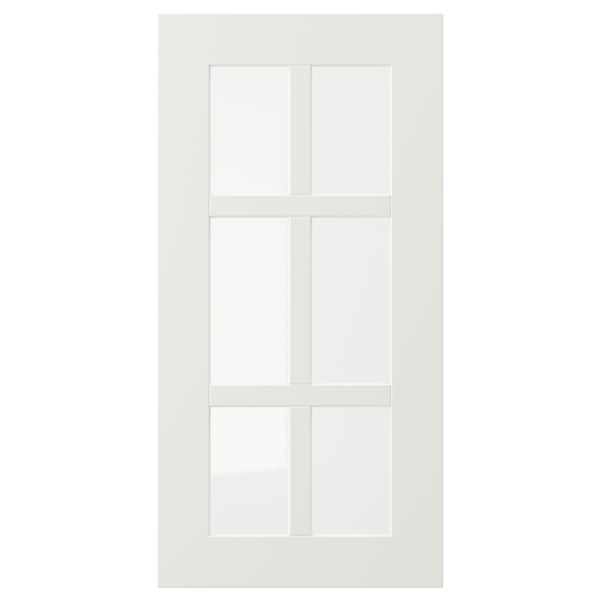STENSUND Glass door, white, 30x60 cm