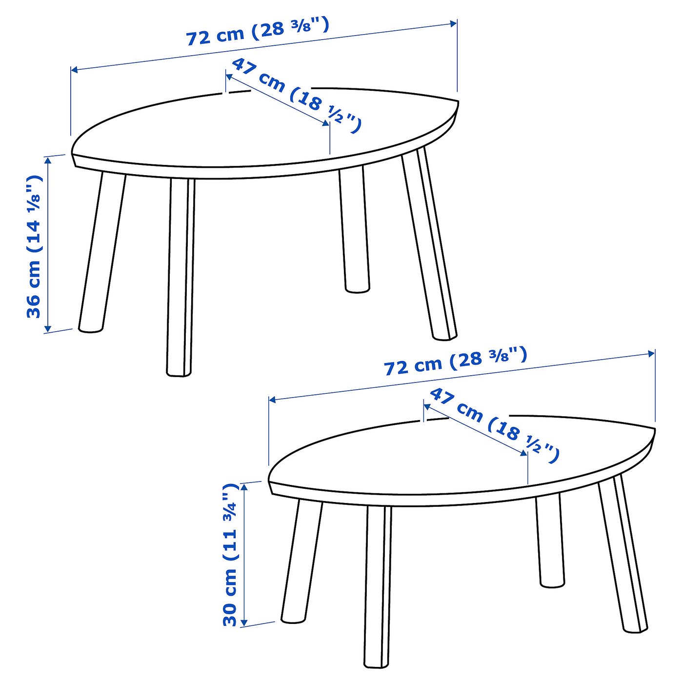STOCKHOLM nest of tables, set of 2, walnut veneer - IKEA