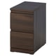 STORKLINTA Chest of 2 drawers, dark brown oak effect, 30x50x53 cm