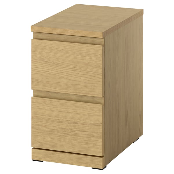 STORKLINTA Chest of 2 drawers, oak effect, 30x50x53 cm