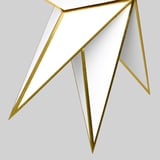 STRÅLA Lamp shade, white/gold-colour, 90 cm