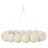 STRÅLA LED decorative pendant lamp, ball circle/white