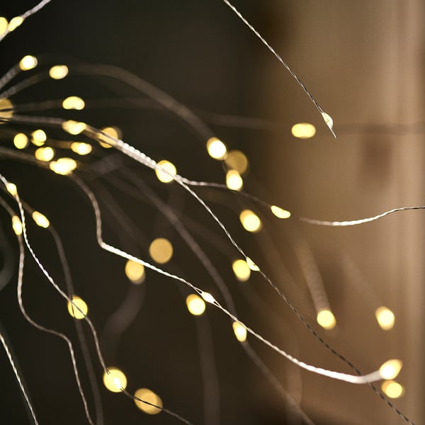 STRÅLA LED pendant lamp, sparkler/battery-operated