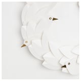 STRÅLA LED wreath, battery-operated/doves white