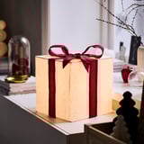 STRÅLA Table lamp, box/red