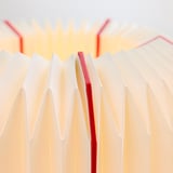 STRÅLA Table lamp, white/red