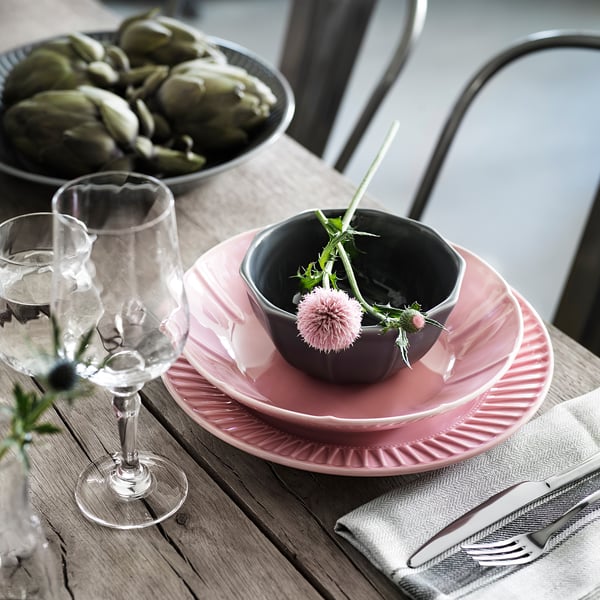 STRIMMIG Bowl, stoneware grey, 15 cm