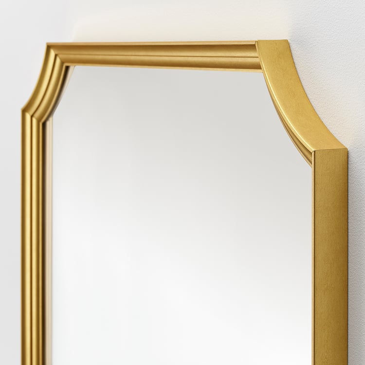 SVANSELE mirror, goldcolour, 78x78 cm IKEA