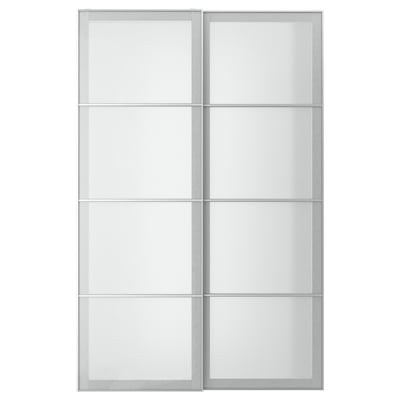 SVARTISDAL Pair of sliding doors, white paper effect, 150x236 cm