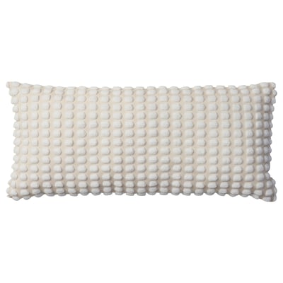 SVARTPOPPEL Cushion, off-white, 30x65 cm