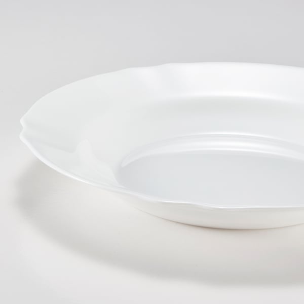 SVENSKMÅLLA Deep plate, white, 23 cm