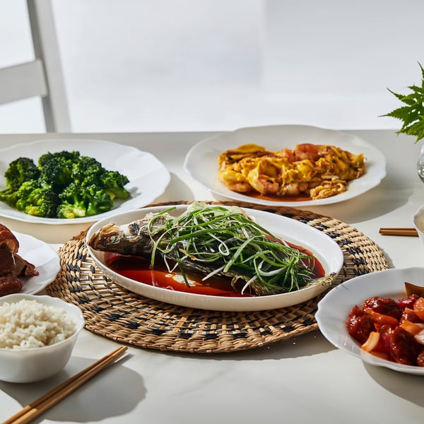 SVENSKMÅLLA Plate, white, 24 cm