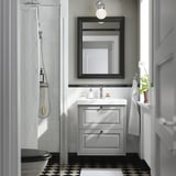 TÄNNFORSEN / ORRSJÖN Wash-stnd w drawers/wash-basin/tap, light grey, 62x49x69 cm