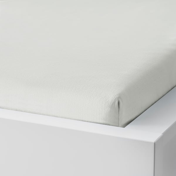TAGGVALLMO fitted sheet, white, 90x200 cm IKEA