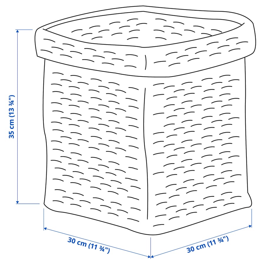 TJILLEVIPS basket, jute, 30x30x35 cm IKEA