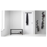 TJUSIG Bench with shoe storage, black, 108x34x50 cm