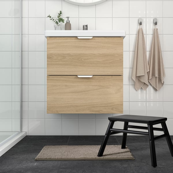 TOFTBO bath mat, dark beige, 40x60 cm IKEA