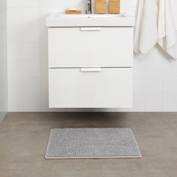 TOFTBO Bath mat, greywhite mélange, 40x60 cm IKEA