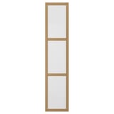TONSTAD Door with hinges, oak veneer/glass, 50x229 cm