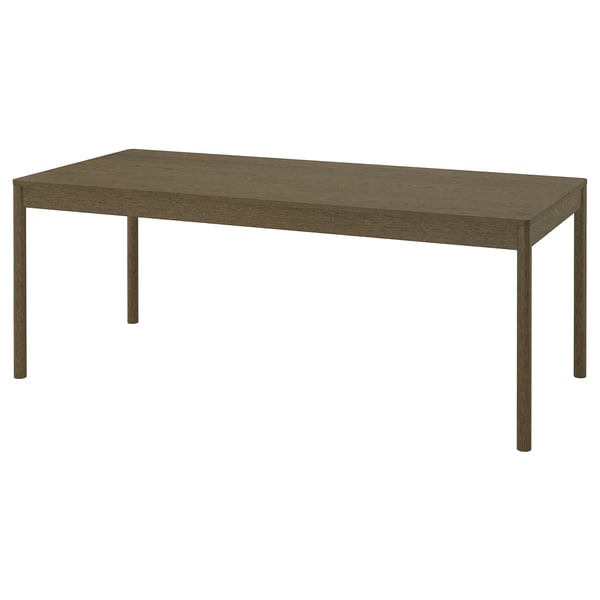 TONSTAD Table, brown stained oak veneer, 200x85 cm