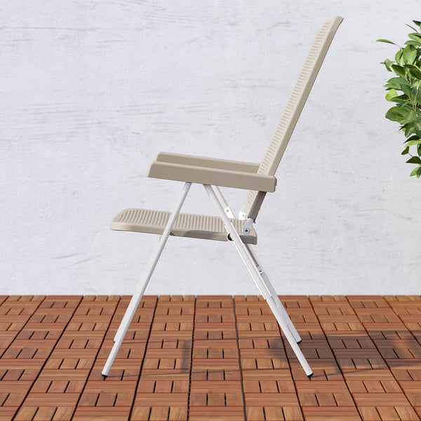 torparo reclining chair outdoor white beige ikea