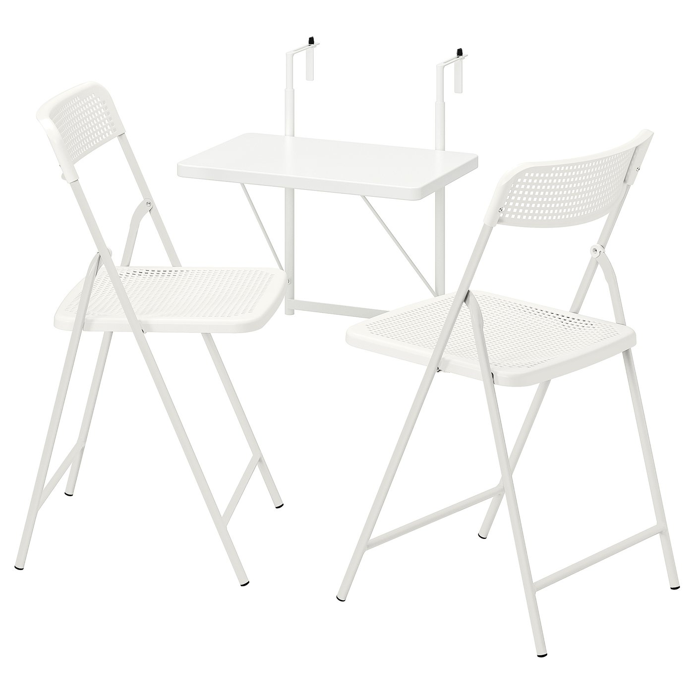 TORPARÖ table f wall+2 fold chairs, outdoor, white/white, 50x35 cm - IKEA