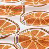 TORVFLY Tea towel, patterned/orange, 45x60 cm