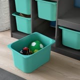 TROFAST Storage combination, grey/turquoise, 99x44x95 cm