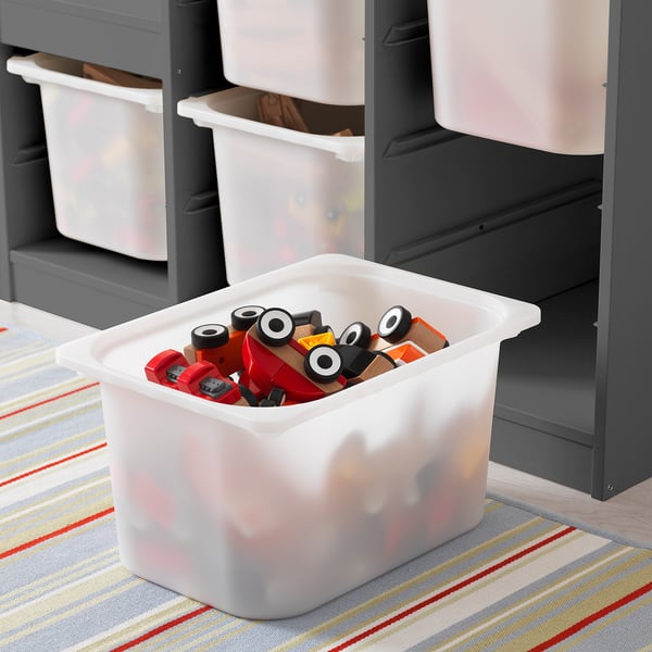 TROFAST Storage combination, grey/white, 99x44x95 cm