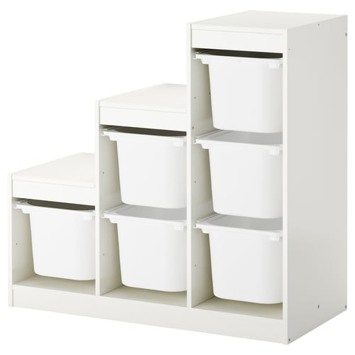 Trofast Storage Combination With Boxes White Ikea