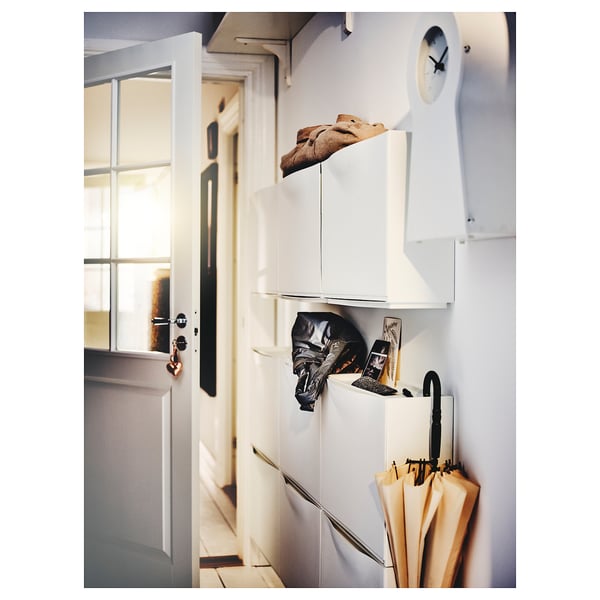 TRONES Shoe cabinet/storage, white, 52x18x39 cm