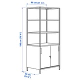 TROTTEN Cabinet with sliding doors, white, 80x55x180 cm